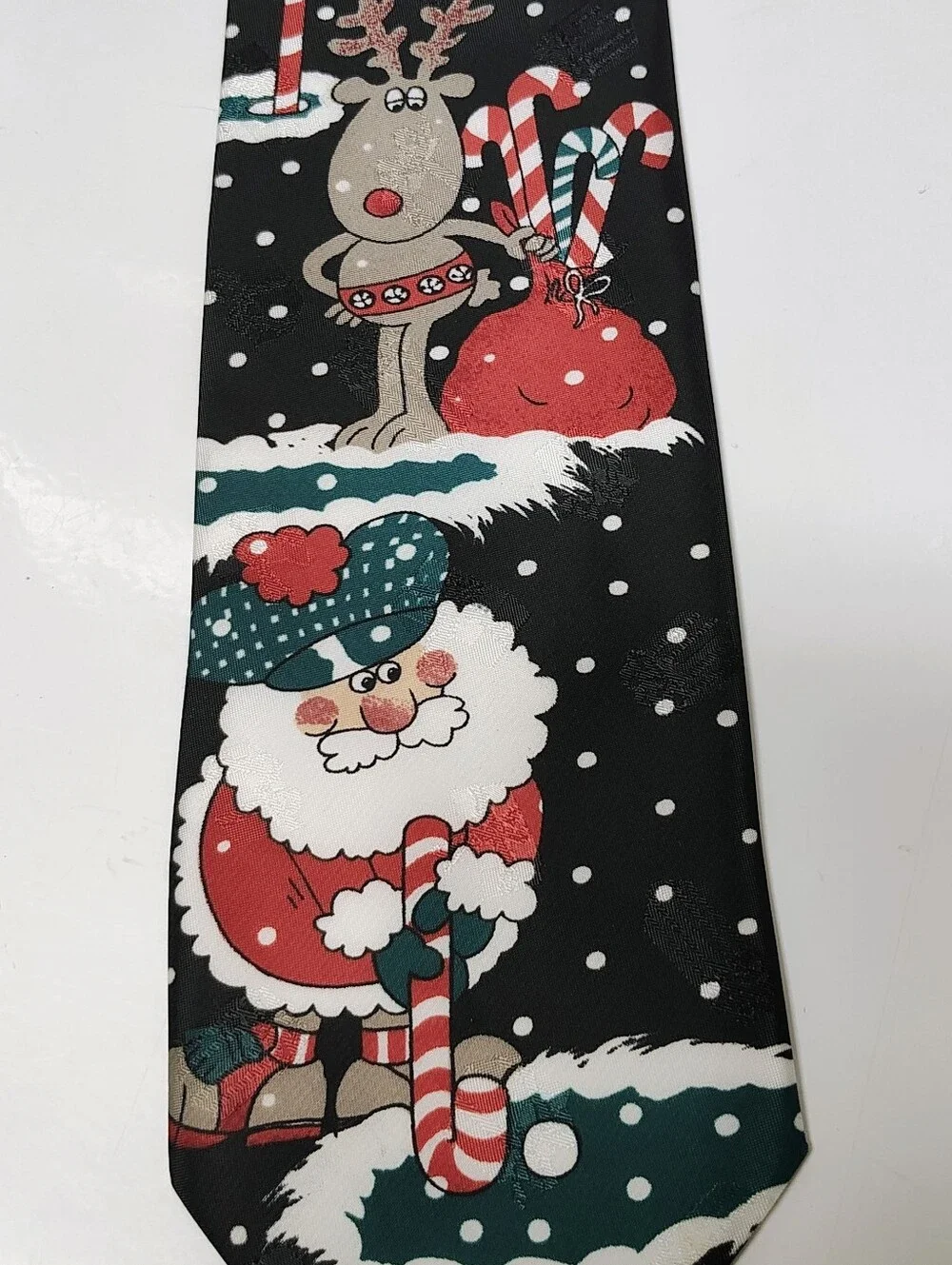 Fun Santa & Rudolph Christmas Tie